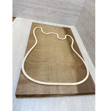 Клён Облачко Печеный 180гр заготовка на топ Смешанный А Волна А 24х343х570 мм - (Массив)-11