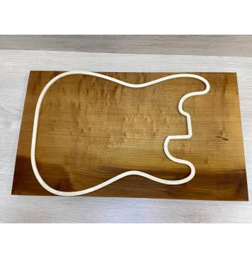 Клён Облачко Печеный 180гр заготовка на топ Смешанный А Волна А 24х343х570 мм - (Массив)-2