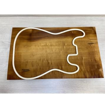 Клён Облачко Печеный 180гр заготовка на топ Смешанный А Волна А 24х343х570 мм - (Массив)-1