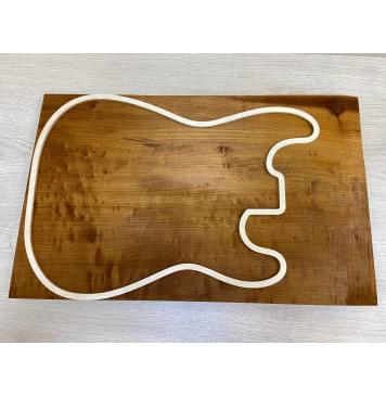 Клён Облачко Печеный 180гр заготовка на топ Смешанный АА Волна А 21.5х344х540 мм - (Массив)-8