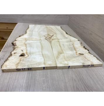 Клён Американский Каповый заготовка на топ Смешанный АА 16х150-225х580 мм 2 шт (книжкой)-1