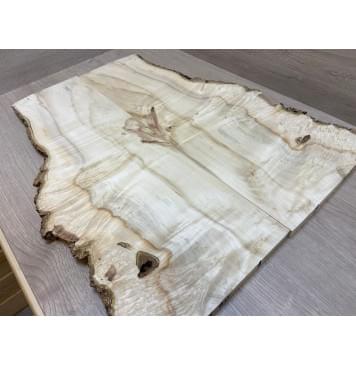 Клён Американский Каповый заготовка на топ Смешанный АА 16х150-225х580 мм 2 шт (книжкой)-2