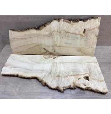 Клён Американский Каповый заготовка на топ Смешанный АА 16х150-225х580 мм 2 шт (книжкой)-6