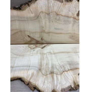 Клён Американский Каповый заготовка на топ Смешанный АА 16х150-225х580 мм 2 шт (книжкой)-8