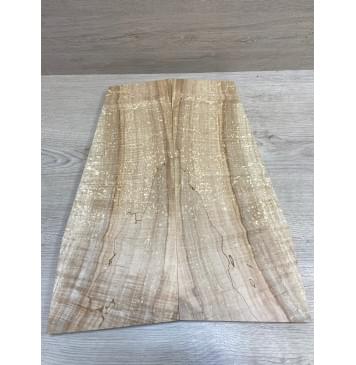 Клён Американский Spalted Волнистый заготовка на топ Смешанный АА Волна А 16х133-183х450-460 мм (2шт книжкой) Уценка-гнилостные поражения древесины,под стабилизацию или работу с порозаполнителями-0