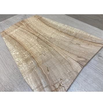 Клён Американский Spalted Волнистый заготовка на топ Смешанный АА Волна А 16х133-183х450-460 мм (2шт книжкой) Уценка-гнилостные поражения древесины,под стабилизацию или работу с порозаполнителями-2