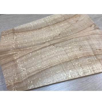 Клён Американский Spalted Волнистый заготовка на топ Смешанный АА Волна А 16х133-183х450-460 мм (2шт книжкой) Уценка-гнилостные поражения древесины,под стабилизацию или работу с порозаполнителями-3