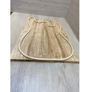 Клён Американский Spalted заготовка на топ Смешанный АА 16х156-188х460-470 мм (2шт книжкой) Уценка-гнилостные поражения древесины,под стабилизацию или работу с порозаполнителями-6