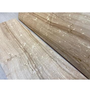 Клён Американский Spalted заготовка на топ Смешанный АА 16х156-188х460-470 мм (2шт книжкой) Уценка-гнилостные поражения древесины,под стабилизацию или работу с порозаполнителями-1