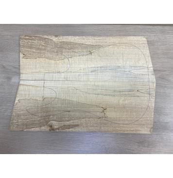 Клён Американский Spalted Волнистый заготовка на топ Смешанный ААА Волна ААА 8х183х495-510 мм (2 шт книжкой)-0