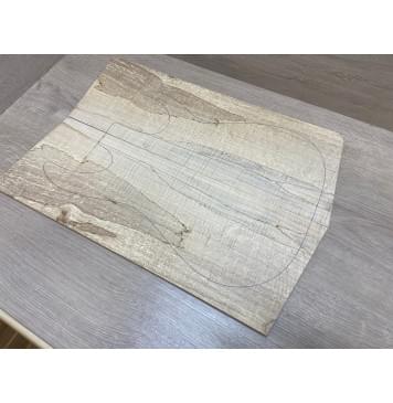 Клён Американский Spalted Волнистый заготовка на топ Смешанный ААА Волна ААА 8х183х495-510 мм (2 шт книжкой)-8