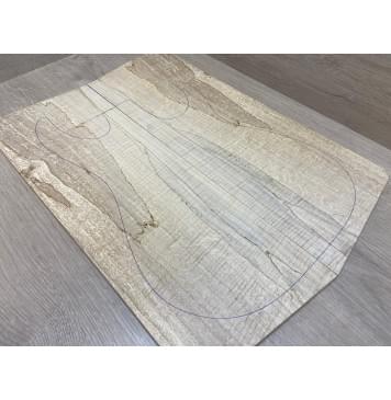 Клён Американский Spalted Волнистый заготовка на топ Смешанный ААА Волна ААА 8х183х495-510 мм (2 шт книжкой)-7