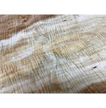 Клён Чёрный Явор, Волнистый заготовка на топ Смешанный АА Волна ААА 18х182х580 мм - 2 шт. (книжкой)-2