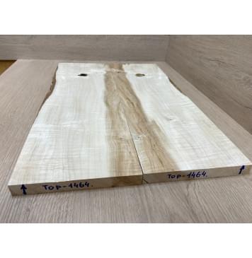 Клён Чёрный Явор, Волнистый заготовка на топ Смешанный А Волна АА 18х165х510 мм - 2 шт. (книжкой) Уценка-сучки-1