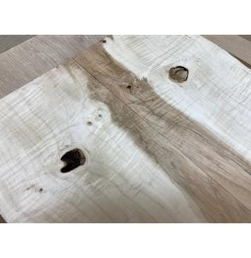 Клён Чёрный Явор, Волнистый заготовка на топ Смешанный А Волна АА 18х165х510 мм - 2 шт. (книжкой) Уценка-сучки-3