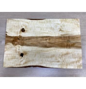 Клён Чёрный Явор, Волнистый заготовка на топ Смешанный А Волна АА 18х165х510 мм - 2 шт. (книжкой) Уценка-сучки-0