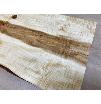 Клён Чёрный Явор, Волнистый заготовка на топ Смешанный А Волна АА 18х165х510 мм - 2 шт. (книжкой) Уценка-сучки-7