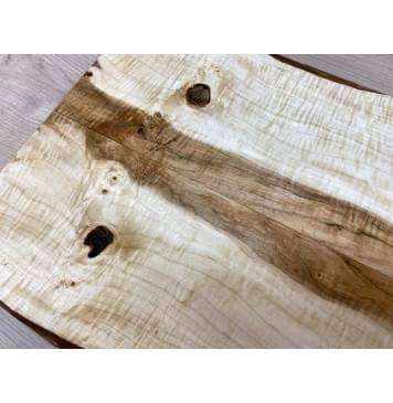 Клён Чёрный Явор, Волнистый заготовка на топ Смешанный А Волна АА 18х165х510 мм - 2 шт. (книжкой) Уценка-сучки-8