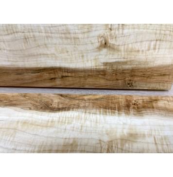 Клён Чёрный Явор, Волнистый заготовка на топ Смешанный А Волна АА 18х165х510 мм - 2 шт. (книжкой) Уценка-сучки-11