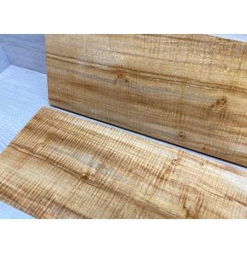 Клён Американский Spalted Волнистый заготовка на топ Смешанный А Волна АА 18х174х433 мм (2шт книжкой) Уценка-гнилостные поражения древесины,под стабилизацию или работу с порозаполнителями-7
