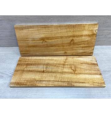 Клён Американский Spalted Волнистый заготовка на топ Смешанный А Волна АА 18х174х433 мм (2шт книжкой) Уценка-гнилостные поражения древесины,под стабилизацию или работу с порозаполнителями-8