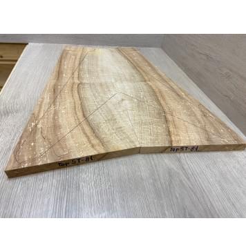 Клён Американский Spalted Волнистый заготовка на топ Смешанный ААА Волна АА 18х145-225х540-570 мм (2шт книжкой) Уценка-гнилостные поражения древесины,под стабилизацию или работу с порозаполнителями-1