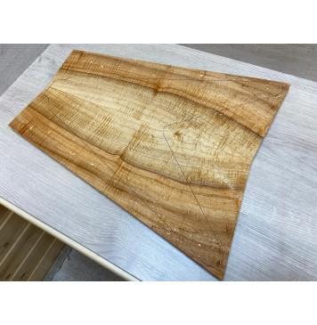 Клён Американский Spalted Волнистый заготовка на топ Смешанный ААА Волна АА 18х145-225х540-570 мм (2шт книжкой) Уценка-гнилостные поражения древесины,под стабилизацию или работу с порозаполнителями-7