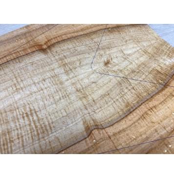 Клён Американский Spalted Волнистый заготовка на топ Смешанный ААА Волна АА 18х145-225х540-570 мм (2шт книжкой) Уценка-гнилостные поражения древесины,под стабилизацию или работу с порозаполнителями-9