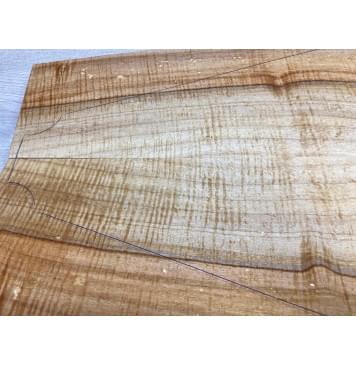 Клён Американский Spalted Волнистый заготовка на топ Смешанный ААА Волна АА 18х145-225х540-570 мм (2шт книжкой) Уценка-гнилостные поражения древесины,под стабилизацию или работу с порозаполнителями-10