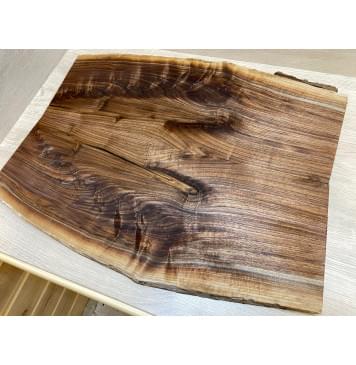 Орех Американский Волнистый заготовка на топ Смешанный А Волна АА 27х200-230х590 мм - 2 шт. (книжкой)-0