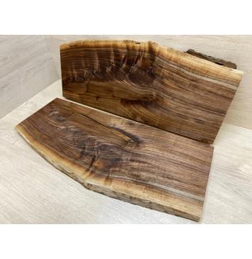 Орех Американский Волнистый заготовка на топ Смешанный А Волна АА 27х200-230х590 мм - 2 шт. (книжкой)-2