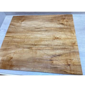Клён Американский Spalted Волнистый заготовка на топ Смешанный АА Волна АА 15х259-262х595 мм (2шт книжкой) Уценка-гнилостные поражения древесины,под стабилизацию или работу с порозаполнителями-0