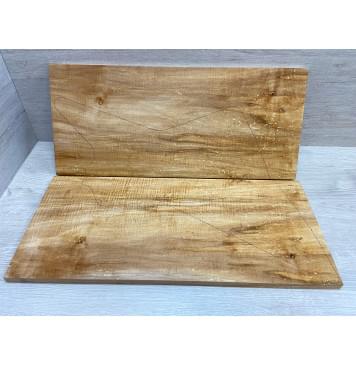 Клён Американский Spalted Волнистый заготовка на топ Смешанный АА Волна АА 15х259-262х595 мм (2шт книжкой) Уценка-гнилостные поражения древесины,под стабилизацию или работу с порозаполнителями-8