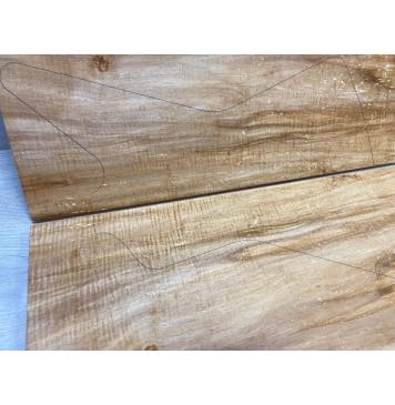 Клён Американский Spalted Волнистый заготовка на топ Смешанный АА Волна АА 15х259-262х595 мм (2шт книжкой) Уценка-гнилостные поражения древесины,под стабилизацию или работу с порозаполнителями-9