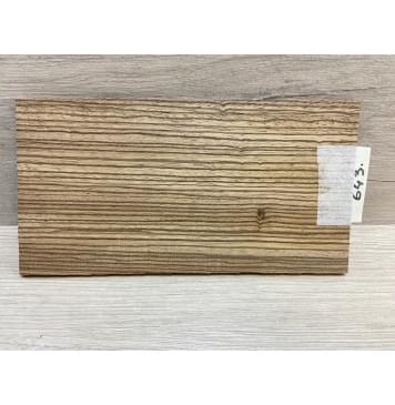 Зебрано заготовка накладки на головку грифа Радиал АА 5х103х190 мм-6