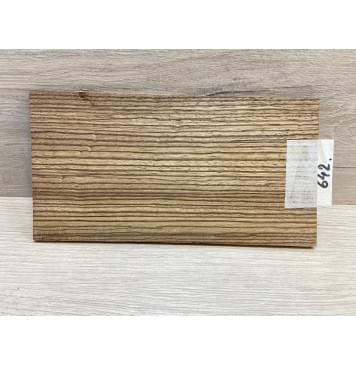 Зебрано заготовка накладки на головку грифа Радиал ААА 5х102х190 мм-6