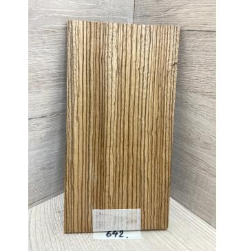 Зебрано заготовка накладки на головку грифа Радиал ААА 5х102х190 мм-2