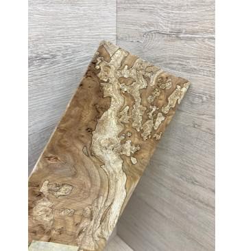 Карагач Корень заготовка накладки на головку грифа под заливку Смешанный ААА 4.5х103х220 мм-3