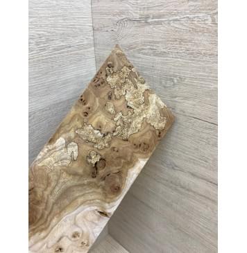 Карагач Корень заготовка накладки на головку грифа под заливку Смешанный ААА 4.5х103х220 мм-4