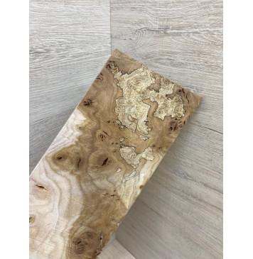 Карагач Корень заготовка накладки на головку грифа под заливку Смешанный ААА 4.5х103х220 мм-3