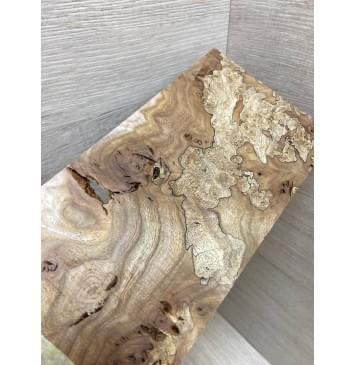 Карагач Корень заготовка накладки на головку грифа под заливку Смешанный ААА 4.5х103х220 мм-3