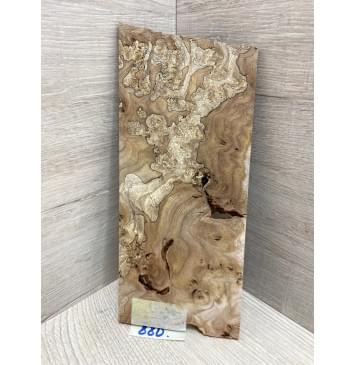 Карагач Корень заготовка накладки на головку грифа под заливку Смешанный ААА 4.5х103х220 мм-2