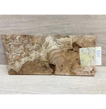 Карагач Корень заготовка накладки на головку грифа под заливку Смешанный ААА 4.5х103х220 мм-5