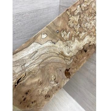 Карагач Корень заготовка накладки на головку грифа под заливку Смешанный ААА 4.5х103х220 мм-4