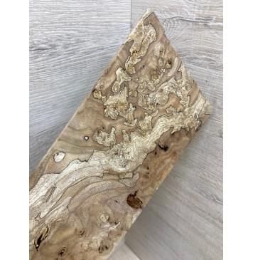 Карагач Корень заготовка накладки на головку грифа под заливку Смешанный ААА 4.5х103х220 мм-3