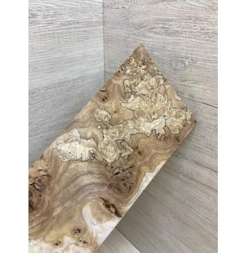 Карагач Корень заготовка накладки на головку грифа под заливку Смешанный ААА 4.5х103х220 мм-5