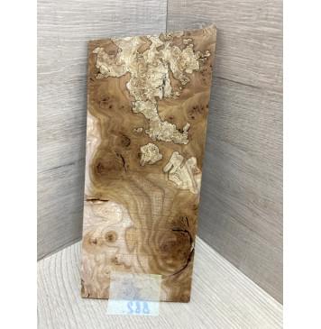 Карагач Корень заготовка накладки на головку грифа под заливку Смешанный ААА 4.5х103х220 мм-2