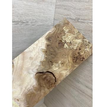 Карагач Корень заготовка накладки на головку грифа под заливку Смешанный ААА 4х103х220 мм-3