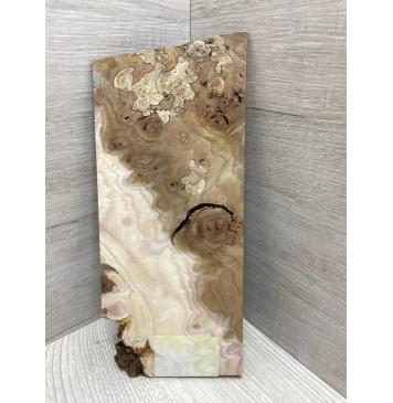 Карагач Корень заготовка накладки на головку грифа под заливку Смешанный ААА 4х103х220 мм-1