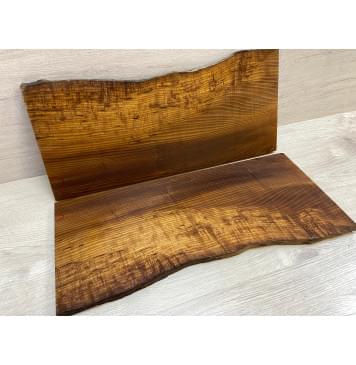 Ясень Печёный 180 гр заготовка на топ Смешанный ААА 22.5х208-225х520 мм (2 шт книжкой)-4